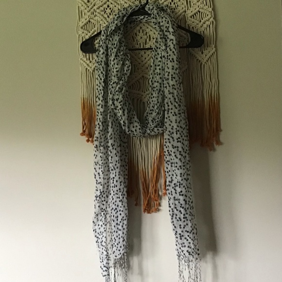 Accessories - Giant Black & White Polkadot Scarf